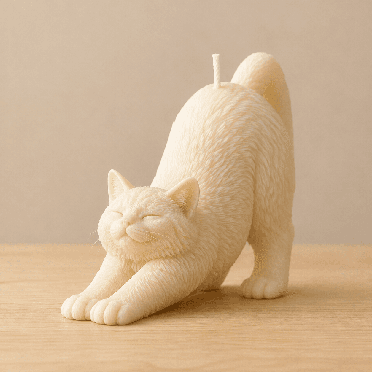 Stretching Cat candle by Dreaming Day